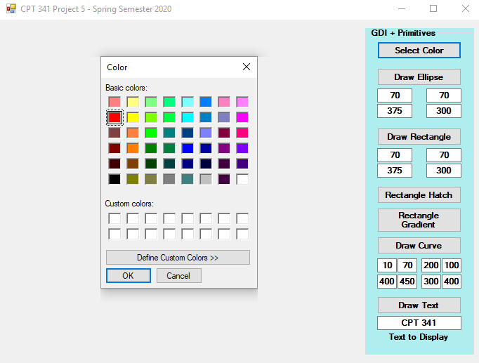 CPT 341 VB.NET NJIT Spring 2020 | GDI+ Graphics Primitives