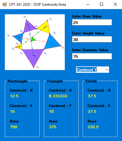 CPT 341 VB.NET Project 3 | OOP Centroids Area